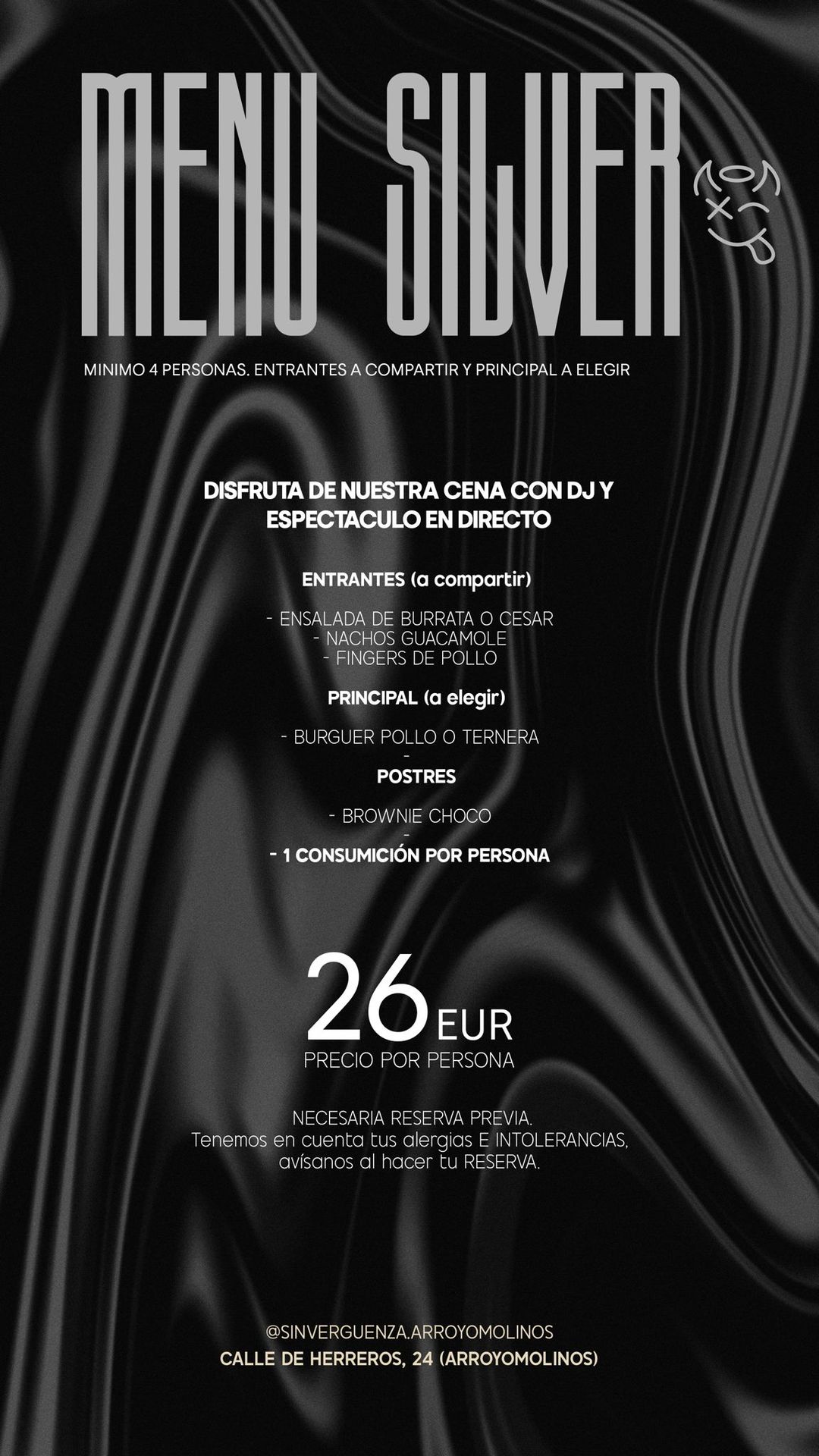 Menú Plata La Sinvergüenza